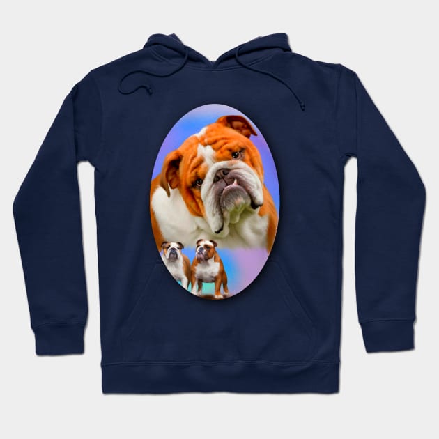 English Bulldog Breed Art Hoodie by BHDigitalArt